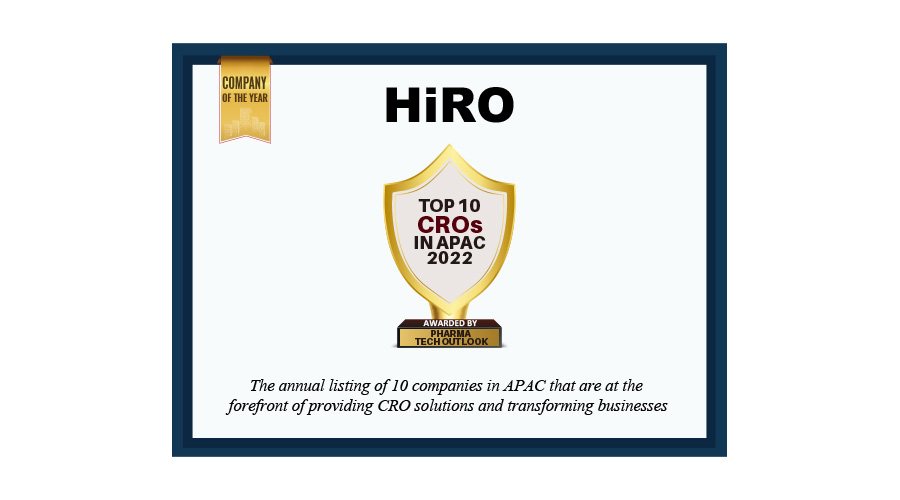 Pharma Tech Outlook Names HiRO as Top 10 CROs in APAC 2022